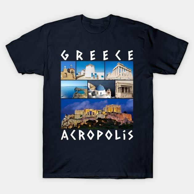 Greece Acropolis famous sights gallery Souvenir T-Shirt by peter2art